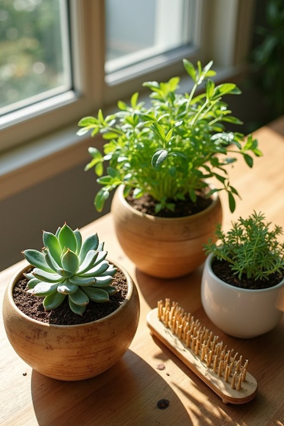 bamboo and ceramic planter care