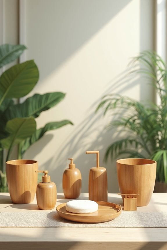 bamboo bathroom accessories collection