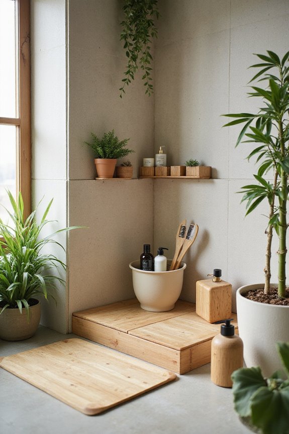 bamboo inspired natural bathroom decor