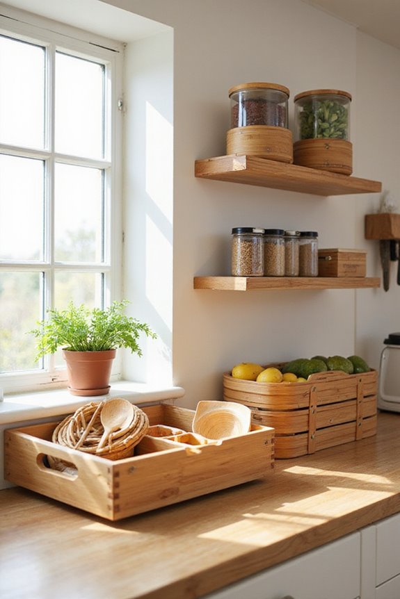 bamboo kitchen storage options