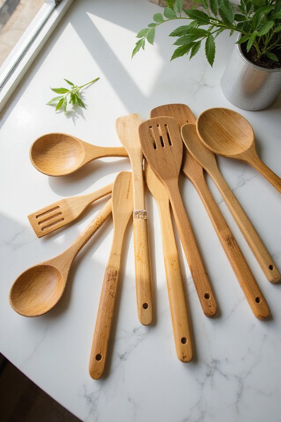 bamboo kitchenware enhances aesthetics