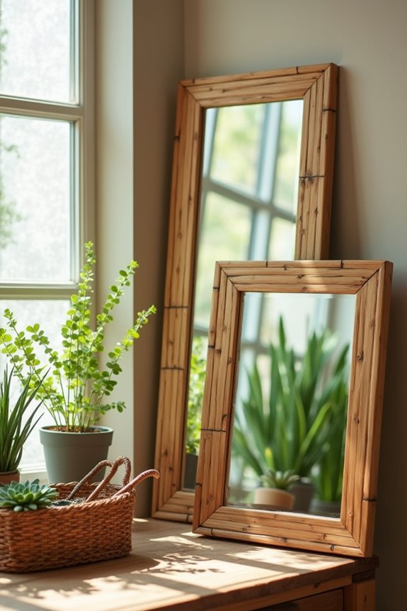 bamboo mirror frames selection