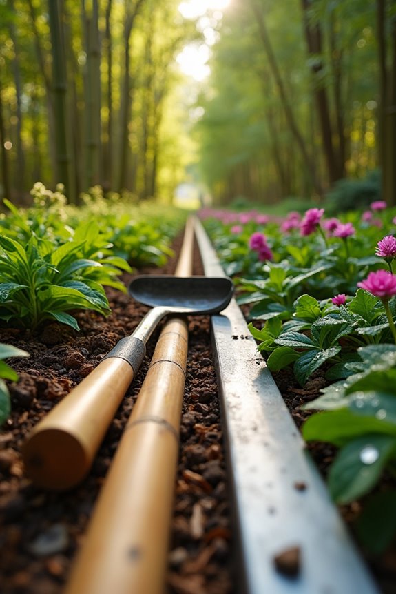 bamboo or aluminum edging