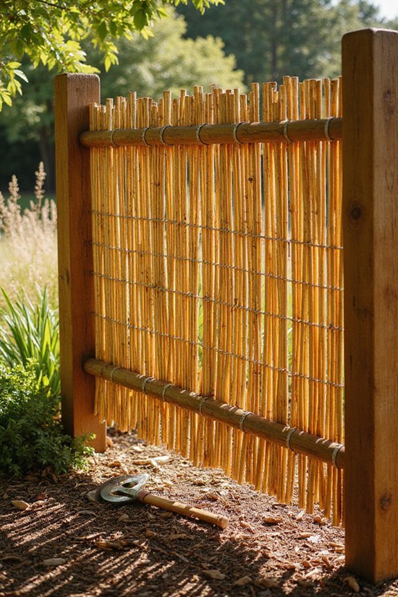 bamboo panels wood frame