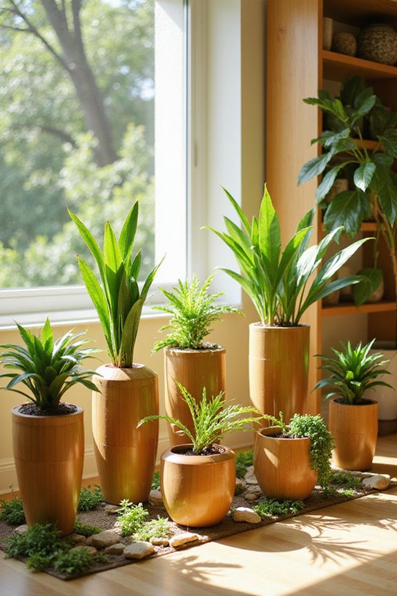 bamboo pots for indoor gardening