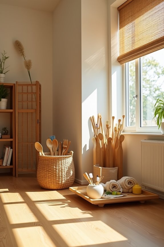 bamboo storage solutions enhance organization