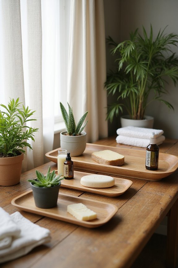 bamboo trays for self care