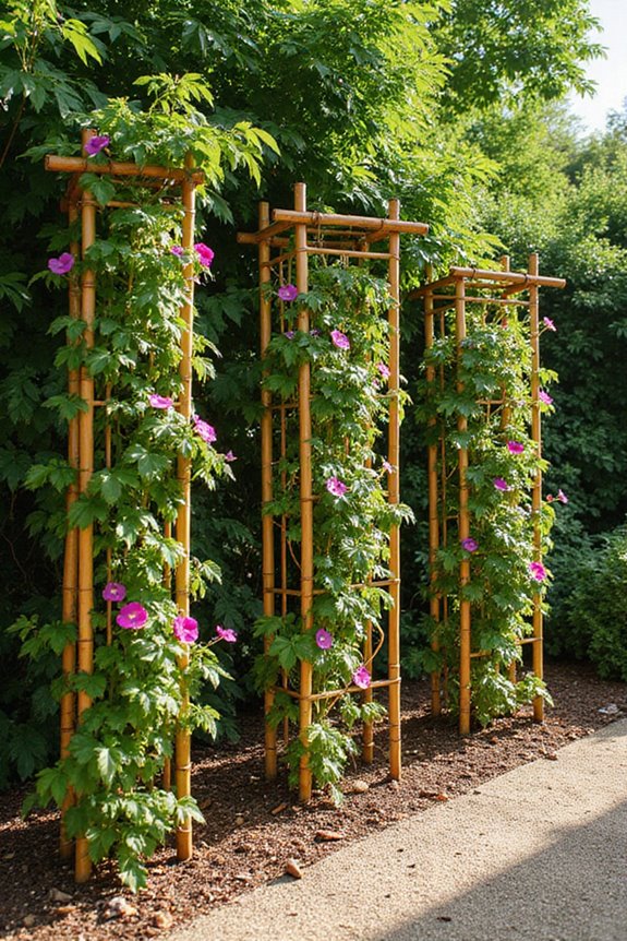 bamboo trellises for gardens