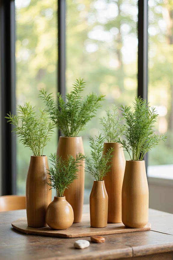 bamboo vases for decor