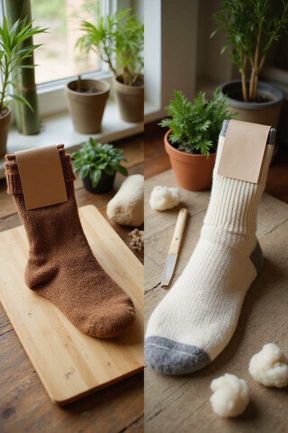 bamboo versus wool socks