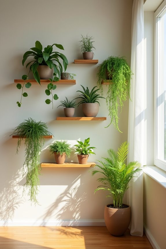bamboo wall shelves selection