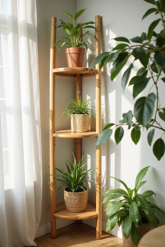 choosing bamboo corner shelves