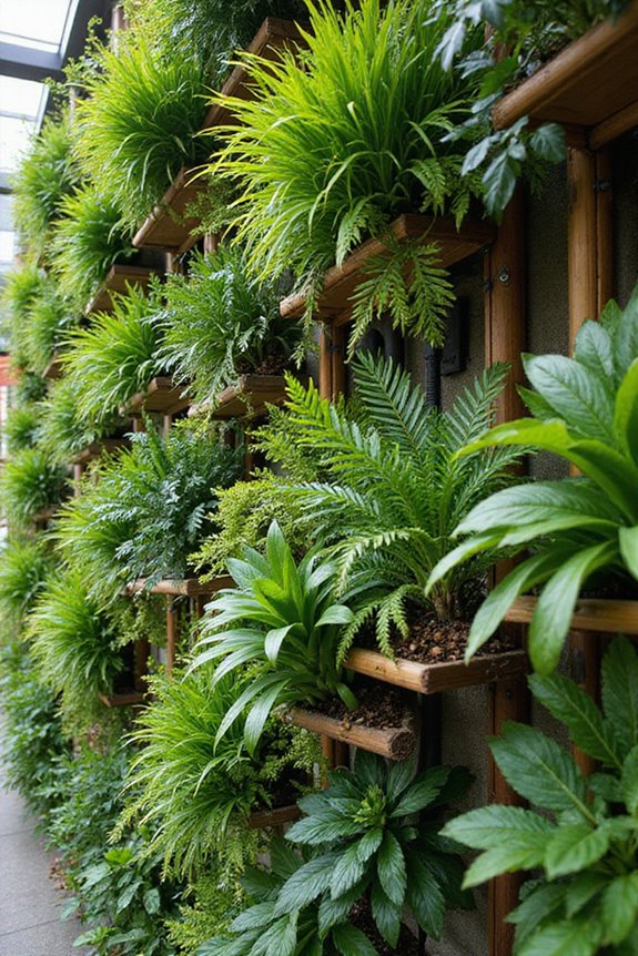 diverse plants for living walls