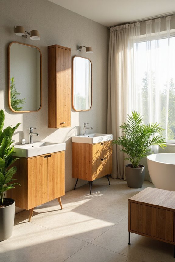 eco friendly bamboo bathroom storage