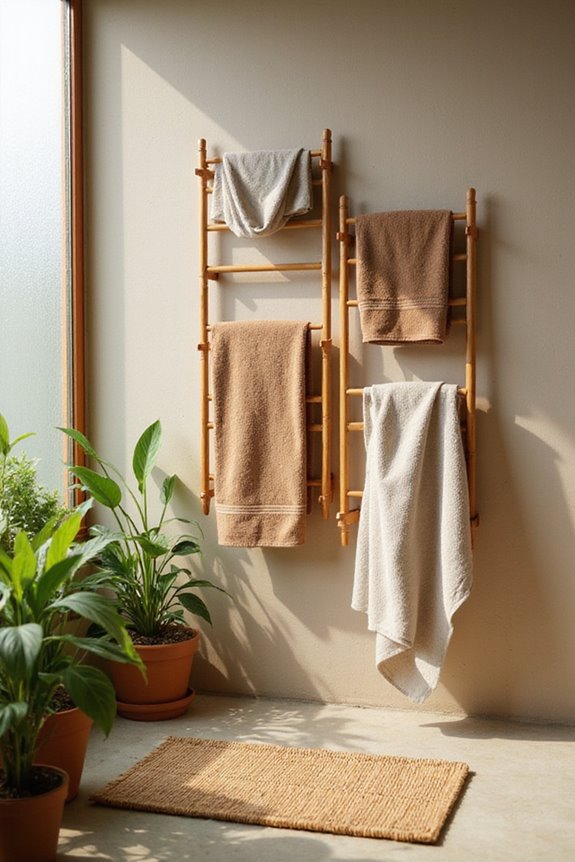 eco friendly bamboo towel racks