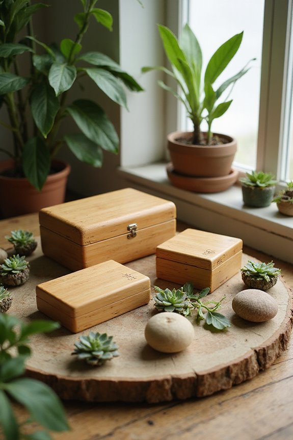 elegant eco friendly bamboo boxes
