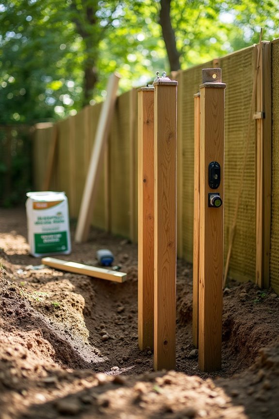 installing durable support poles