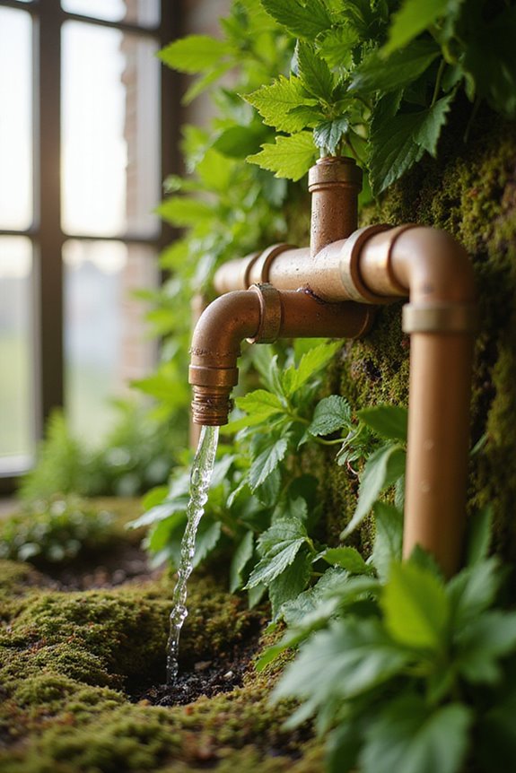 installing tubing for irrigation