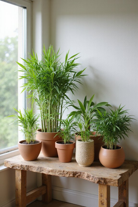 lush indoor bamboo plants