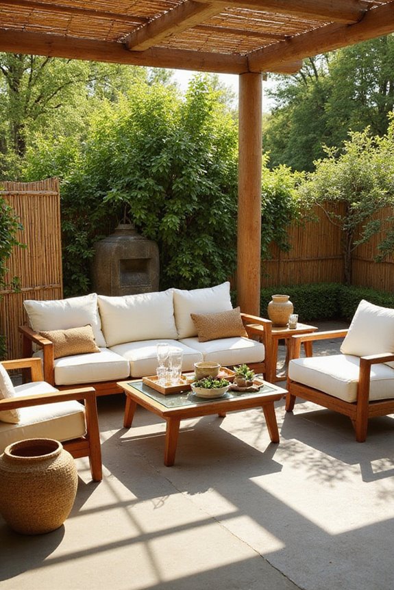 luxury bamboo outdoor furniture