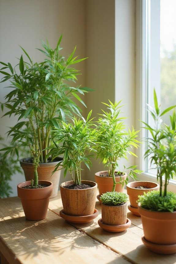 mini bamboo plants selection