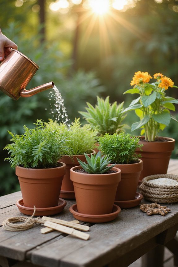 properly hydrate container plants