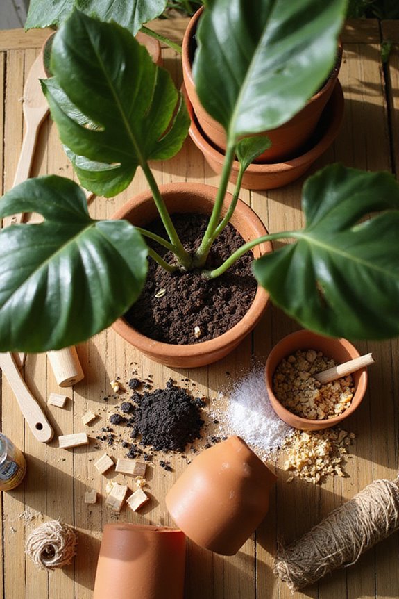 repotting indoor plants properly