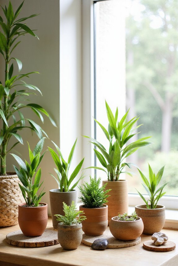 small bamboo plants selection