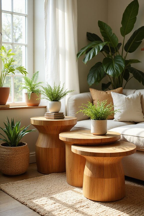 stylish bamboo side tables