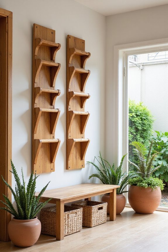 stylish organized bamboo shoe racks