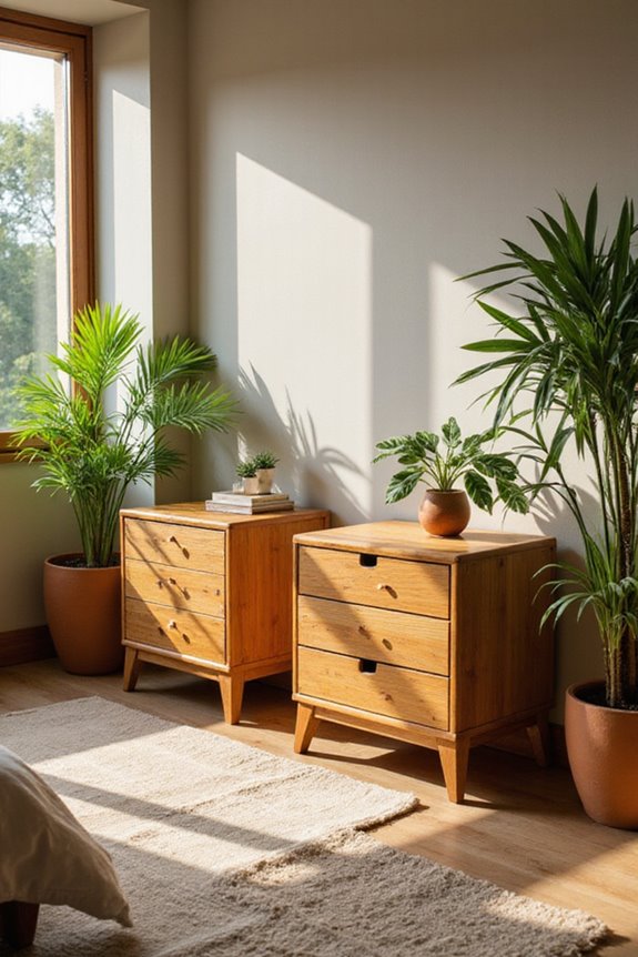 stylish sustainable bamboo nightstands