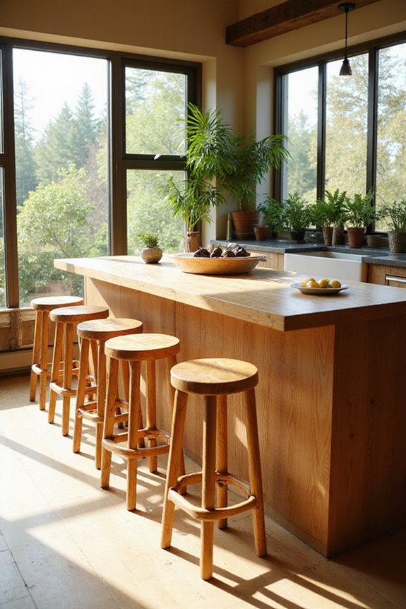 stylish sustainable bamboo stools