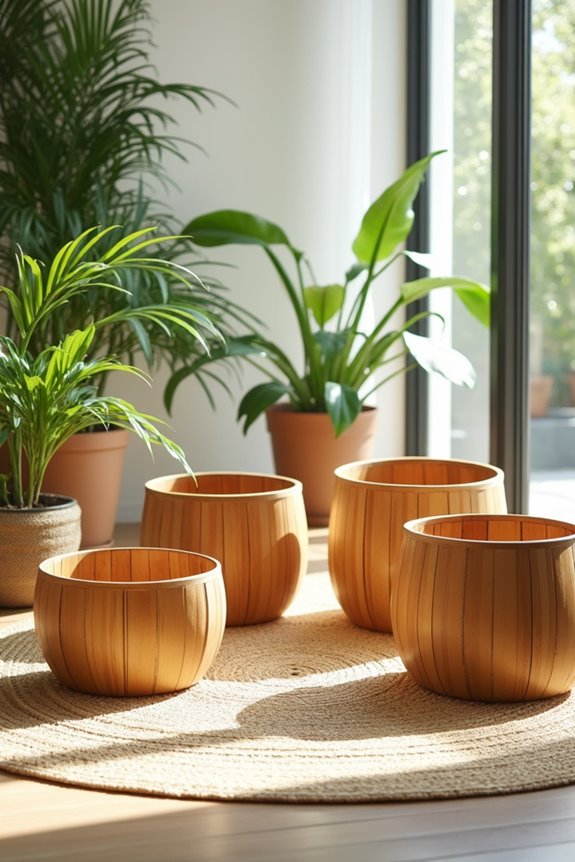 sustainable stylish bamboo baskets