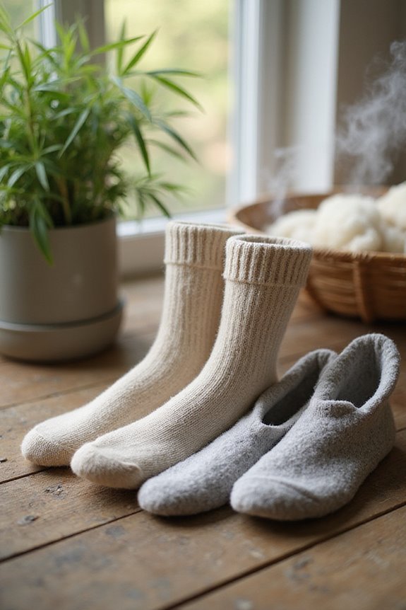 wool socks provide superior insulation
